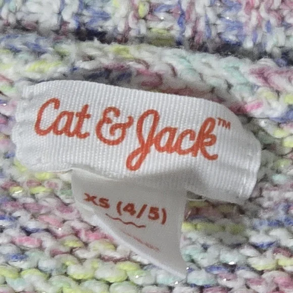 Cat And Jack Multicolor Knit Girld Cardigan - Picture 2 of 2